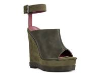 Tana Platform Wedge Sandal Olive Green view