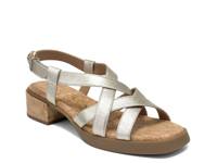 Daily Low Heeled Sandal Gold Metallic view