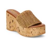 Atlantic Platform Wedge Sandal Tan Raffia view