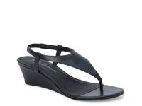 Westport Wedge Sandal Black Leather view