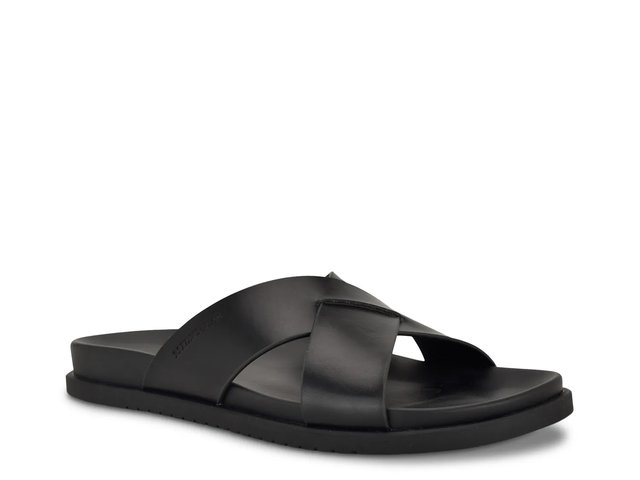 TOMMY HILFIGER • Men’s Strappy Sandals • Black • Size 9 NWT ?✨ Leather Cross-Strap Sandal | Tommy Hilfiger main image 2
