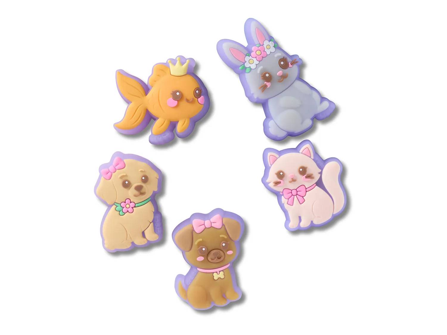 Lights Up Princess Pets Jibbitz Set - 5 Pack