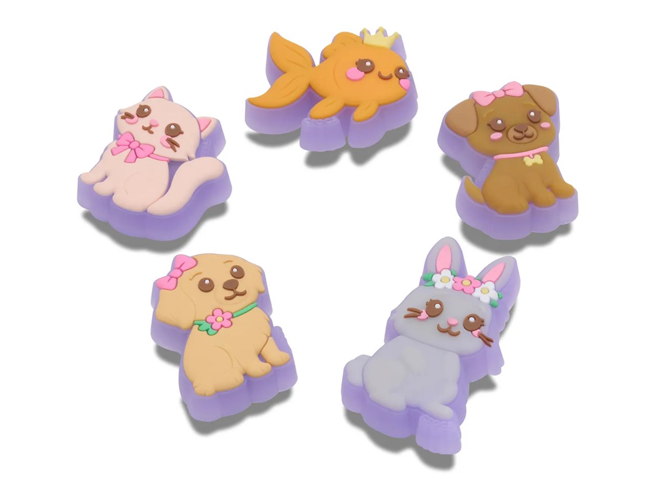 Lights Up Princess Pets Jibbitz Set - 5 Pack