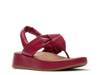 F-Mode Wedge Sandal Dark Red Leather view