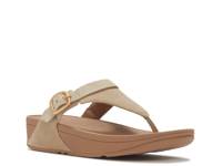 Lulu Wedge Sandal Cappuccino Brown Suede view