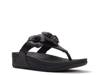 Lulu Flower Wedge Sandal Black view