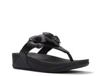 Lulu Flower Wedge Sandal Black view