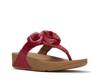 Lulu Flower Wedge Sandal Dark Red view
