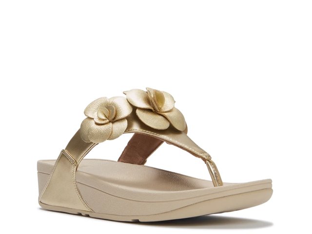 Lulu Flower Wedge Sandal
