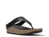 Lulu Lux Wedge Sandal Black Leather view