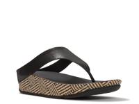 Lulu Lux Wedge Sandal Black Leather view