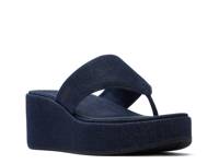 Platfforms Platform Wedge Sandal Dark Denim Blue view