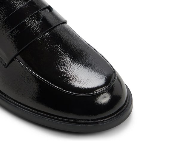 ALDO Dark Academia Square Toe Penny Loafers Black Leather Size 12 ALDO Valera Penny Loafer - Free Shipping | DSW main image 4