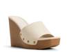 Grounded Wedge Sandal White Leather view