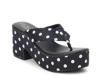Bonnie Platform Sandal Black/White Polka Dot Print view