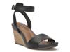 Lynda Wedge Sandal Black Leather view