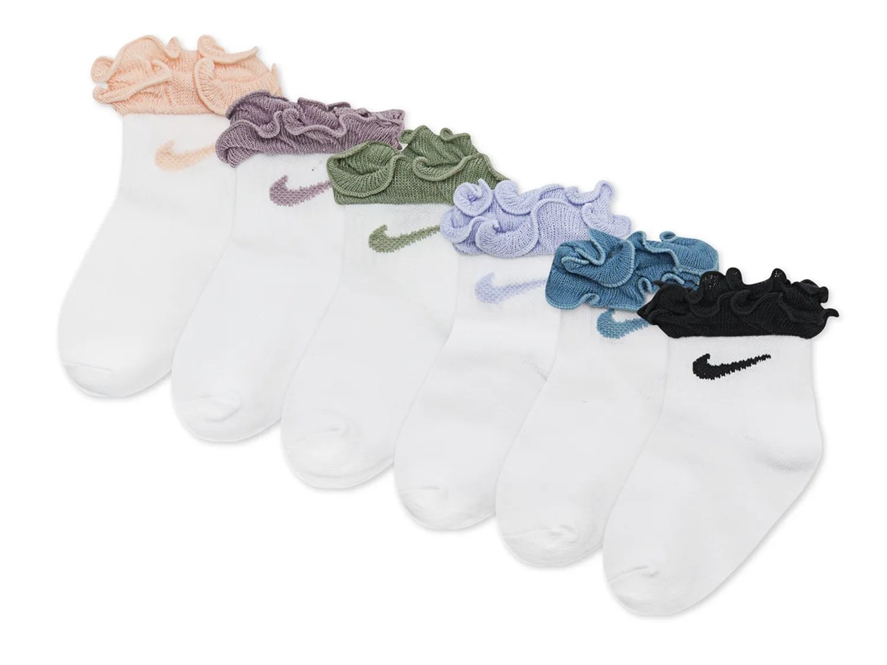 Ruffle Kids' Ankle Socks - 6 Pack
