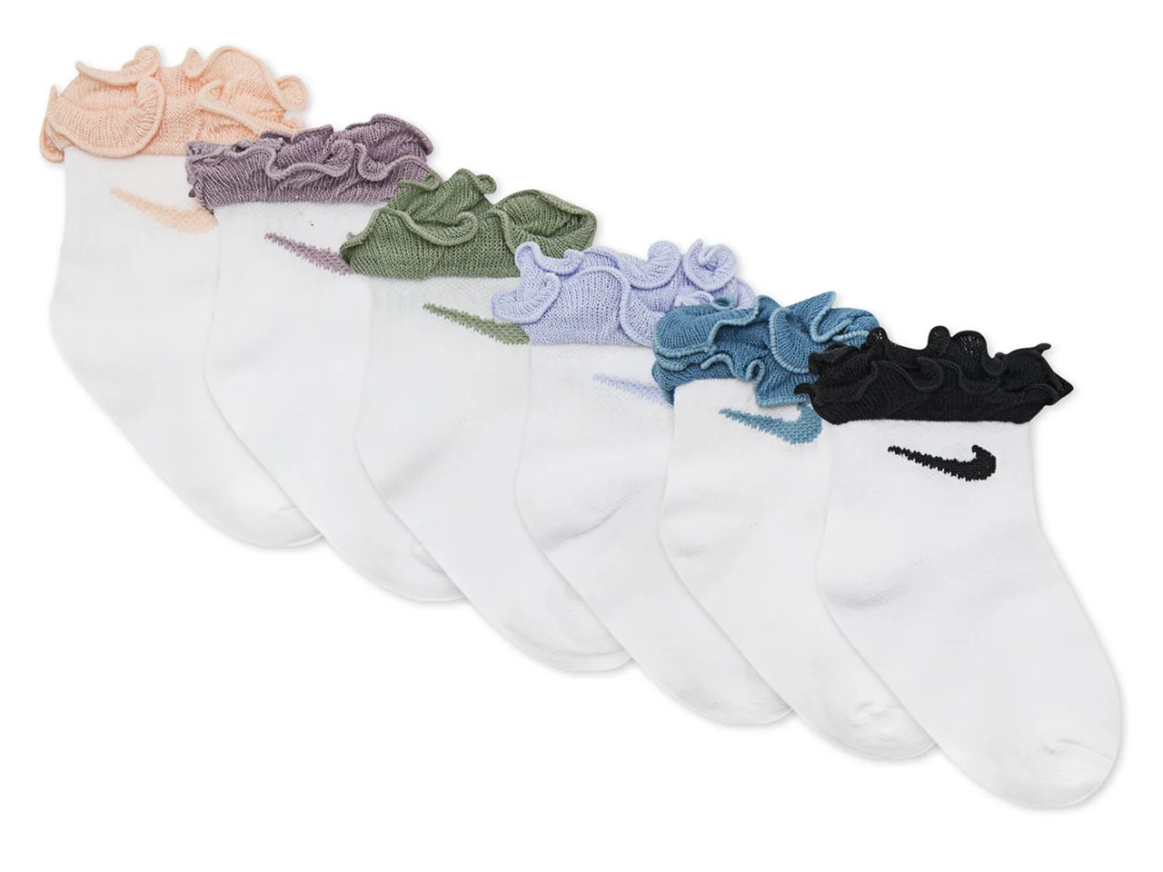 Ruffle Kids' Ankle Socks - 6 Pack