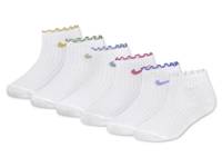 Lettuce Kids' Ankle Socks - 6 Pack White/Multicolor view
