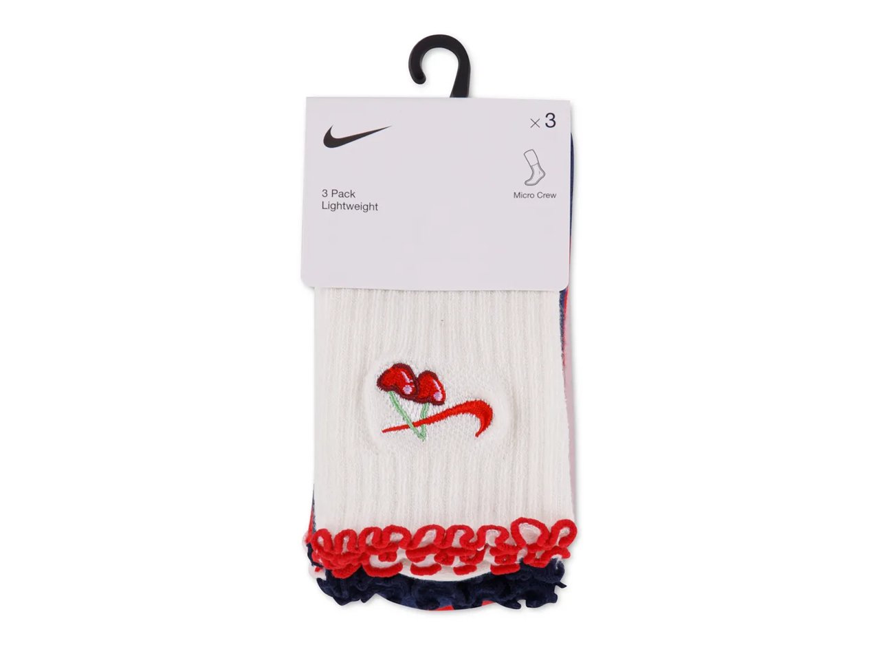 Cherry Lettuce Trim Kids' Crew Socks - 3 Pack