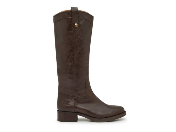Featuring a brown riding boot from Frye & Co.
