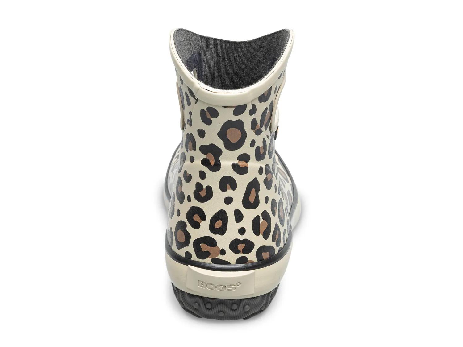 Patch Ankle Leopard Rain Boot - Women's