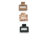 Checkered Claw Clip Set - 3 Pack Multicolor view