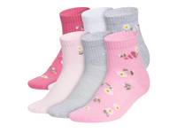 Cushioned Graphic 2.0 Kids' Quarter Ankle Socks - 6 Pack Multicolor view