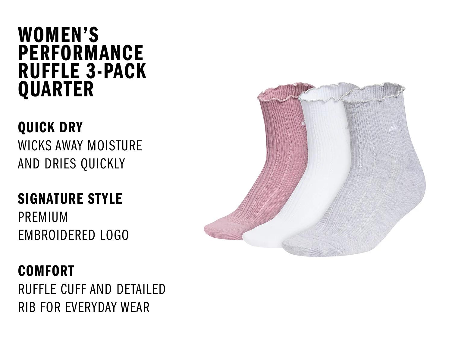 Ruffle Women's Ankle Socks - 3 Pack 