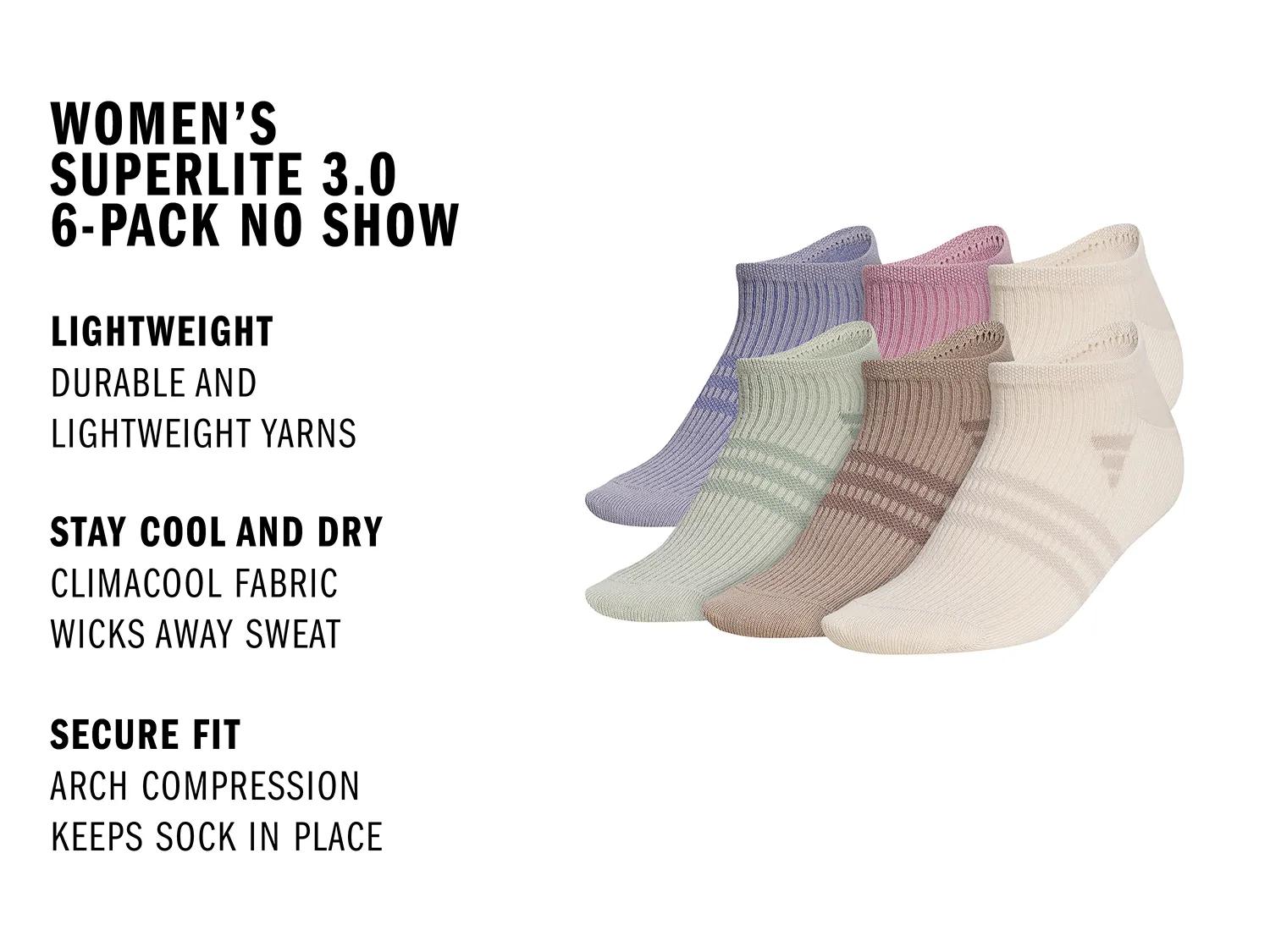 Superlite 3.0 Women's No Show Socks - 6 Pack 