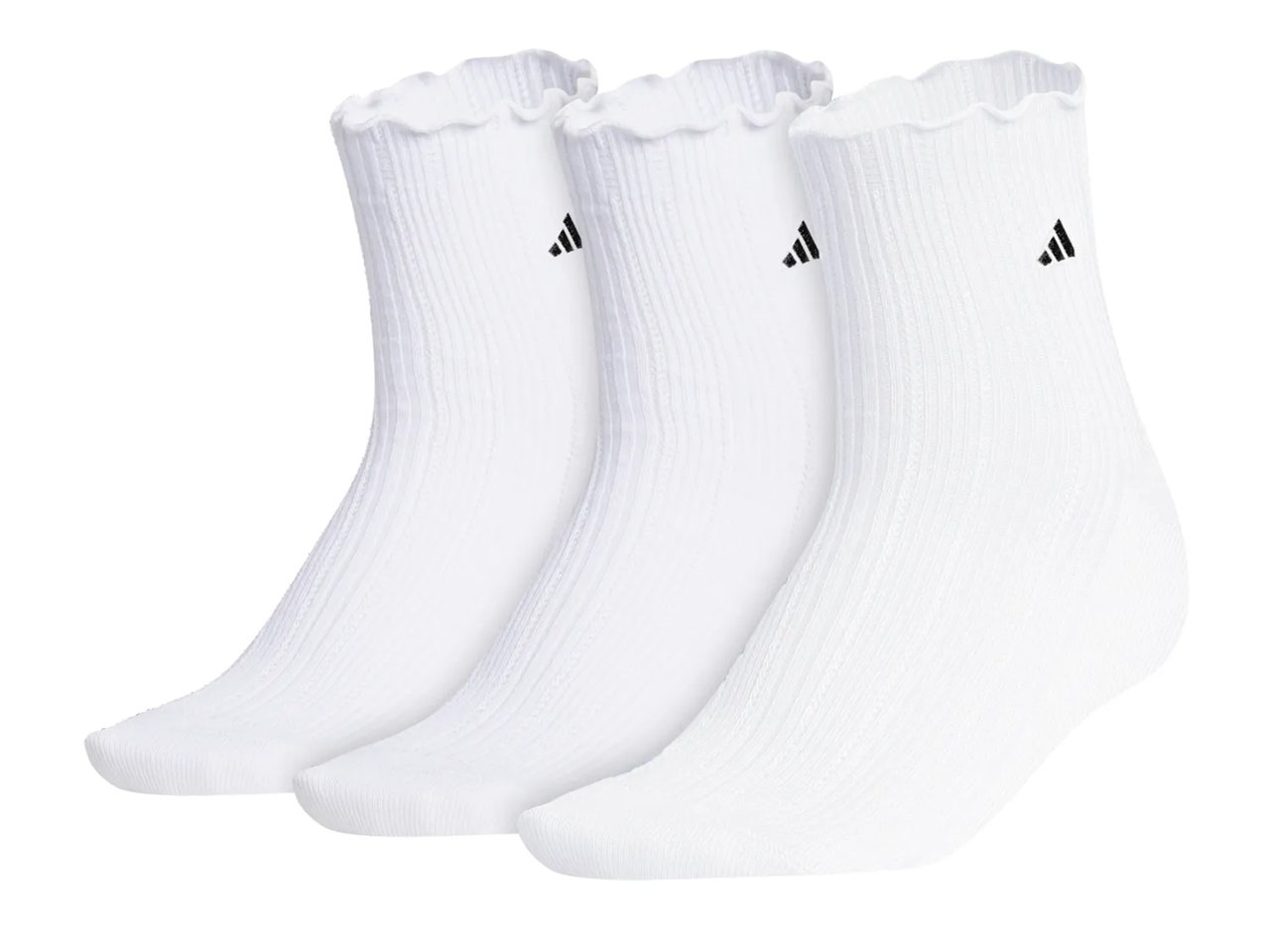 Women's Performance Ruffle 3-Pack Quarter Sock
