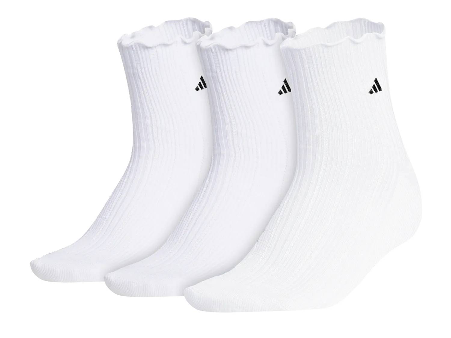 Women's Performance Ruffle 3-Pack Quarter Sock