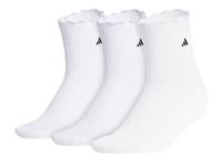 Women's Performance Ruffle 3-Pack Quarter Sock White view
