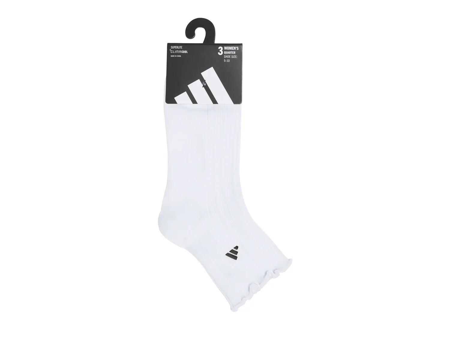 Women's Performance Ruffle 3-Pack Quarter Sock