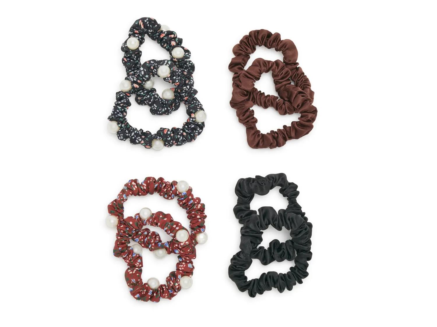 Skinny Pearl Scrunchie Set - 8 Pack