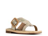 Hilari Sandal Gold Metallic Suede view