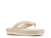 Lorra Platform Sandal White Raffia view