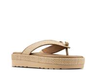 Lorra Platform Sandal Light Brown Raffia view