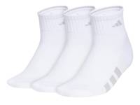 Cushioned 4.0 Women's Quarter Ankle Socks - 3 Pack White/Grey view