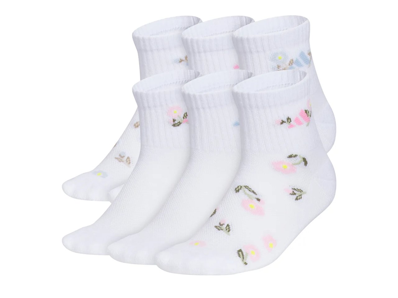 Cushioned Graphic 2.0 Kids' Quarter Ankle Socks - 6 Pack