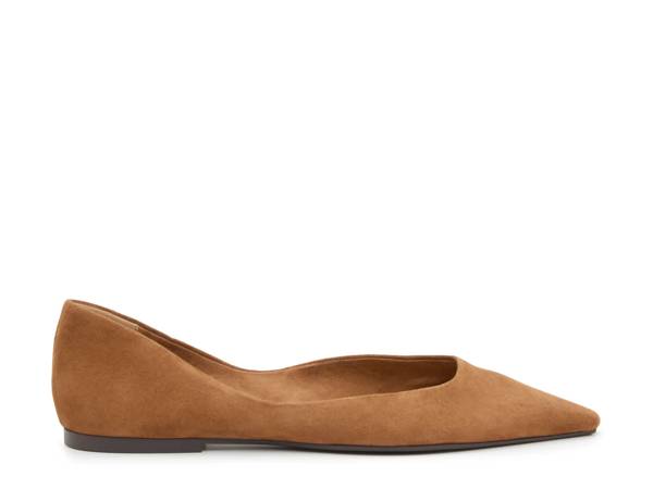 Featuring a suede flat from Steve Madden.