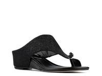 Vivika Wedge Sandal Black Synthetic view