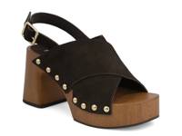 Eudora Platform Sandal Chocolate Suede view