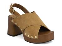 Eudora Platform Sandal Tan Suede view