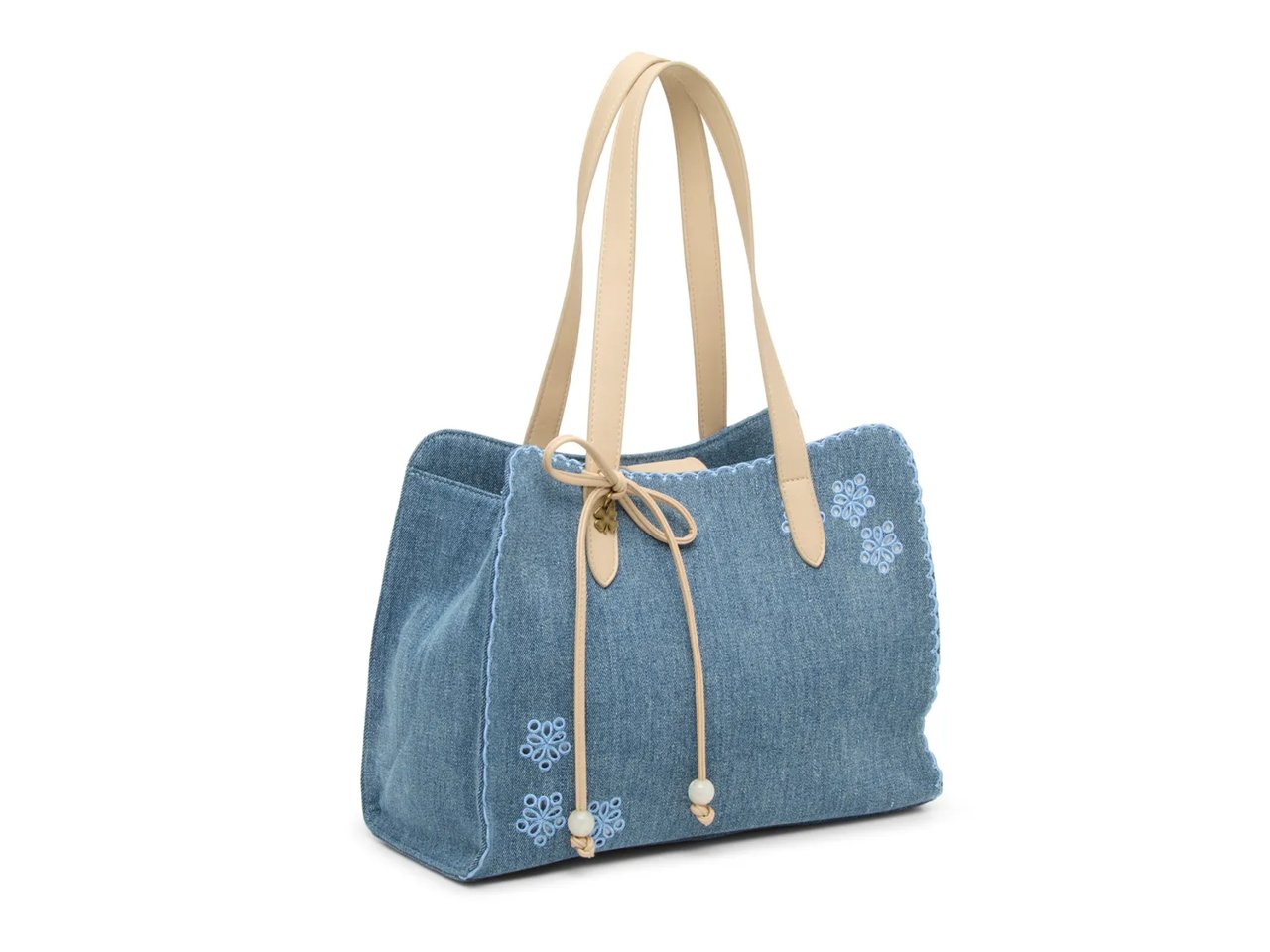 Shel Floral Embroidered Tote