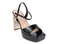 Pretty Platform Sandal Black view