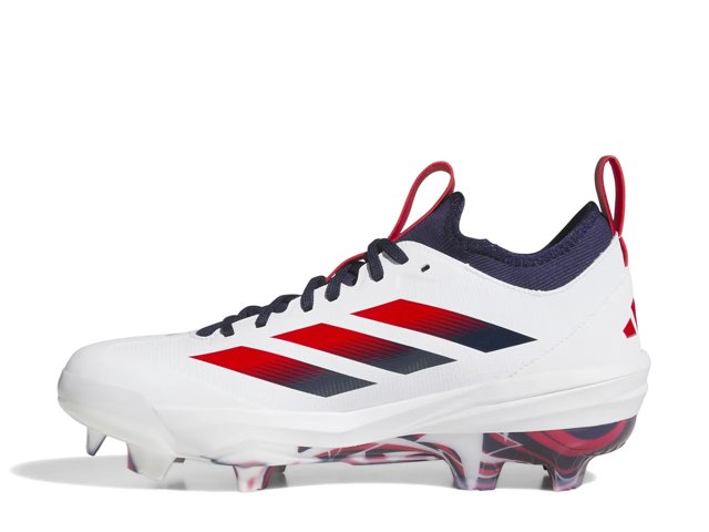 adidas gazelle silver green womens adidas Men's Adizero Afterburner 8 Nwv Mid Metal Baseball Cleats, Size 8.5, White/Black main image 1