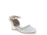 Rhinestone Pump - Kids' White Patent view