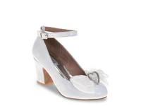 Mid Heel Pump - Kids' White Patent view