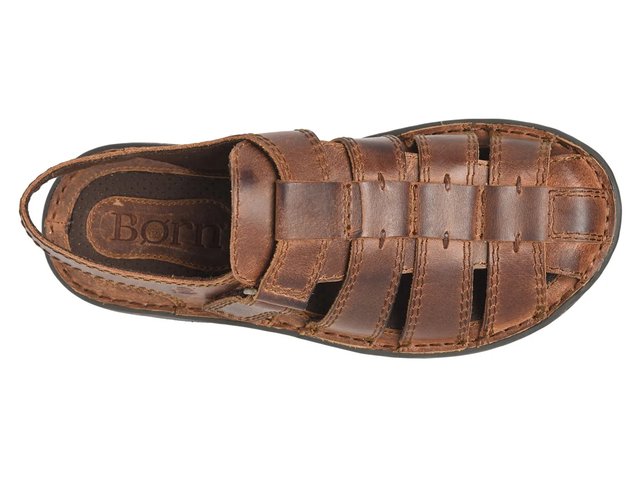 Born Sandals Sz 9 M Brown Leather Fisherman Closed Toe Weave Shoes Comfort Born | Shoes | Born Mens Leather Fisherman Close Toed  main image 3